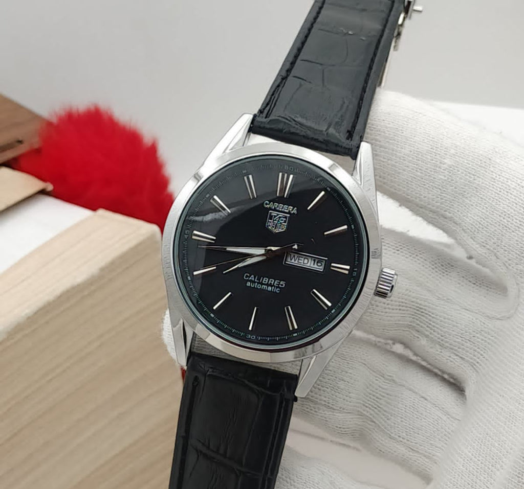 Carrera Calibre 5 - Luxury Swiss Watch With Leather Strap Mens Watch Wrist Watch