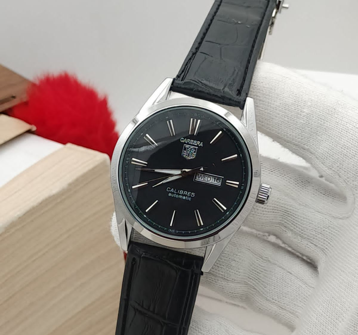 Carrera Calibre 5 - Luxury Swiss Watch With Leather Strap Mens Watch Wrist Watch
