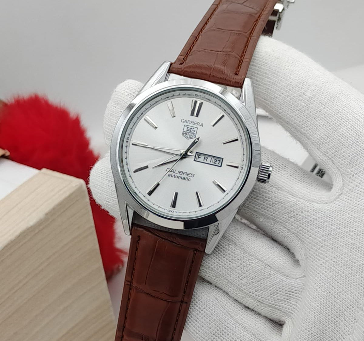 Carrera Calibre 5 - Luxury Swiss Watch With Leather Strap Mens Watch Wrist Watch