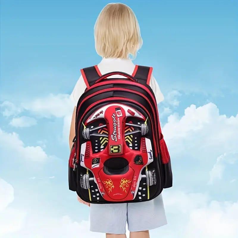 Kids Racing Car Nylon Backpack | Lightweight