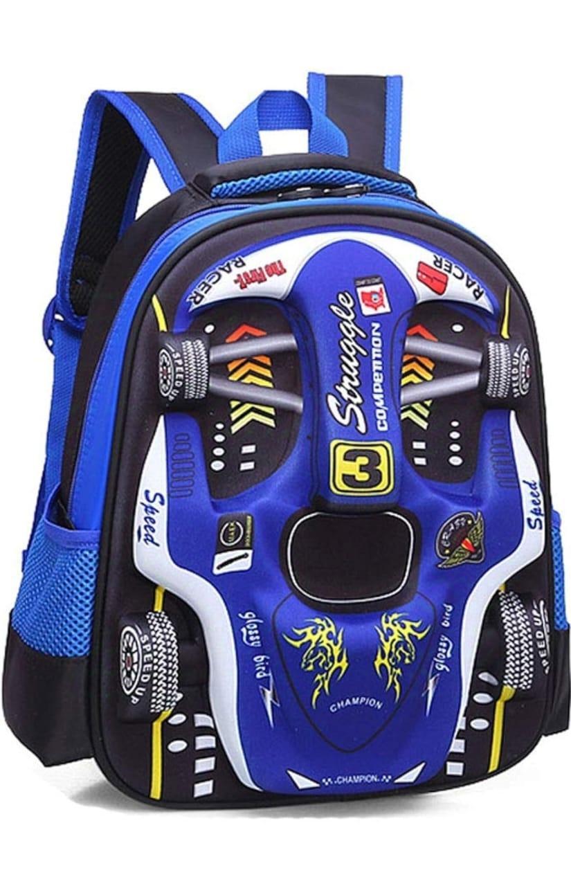 Kids Racing Car Nylon Backpack | Lightweight