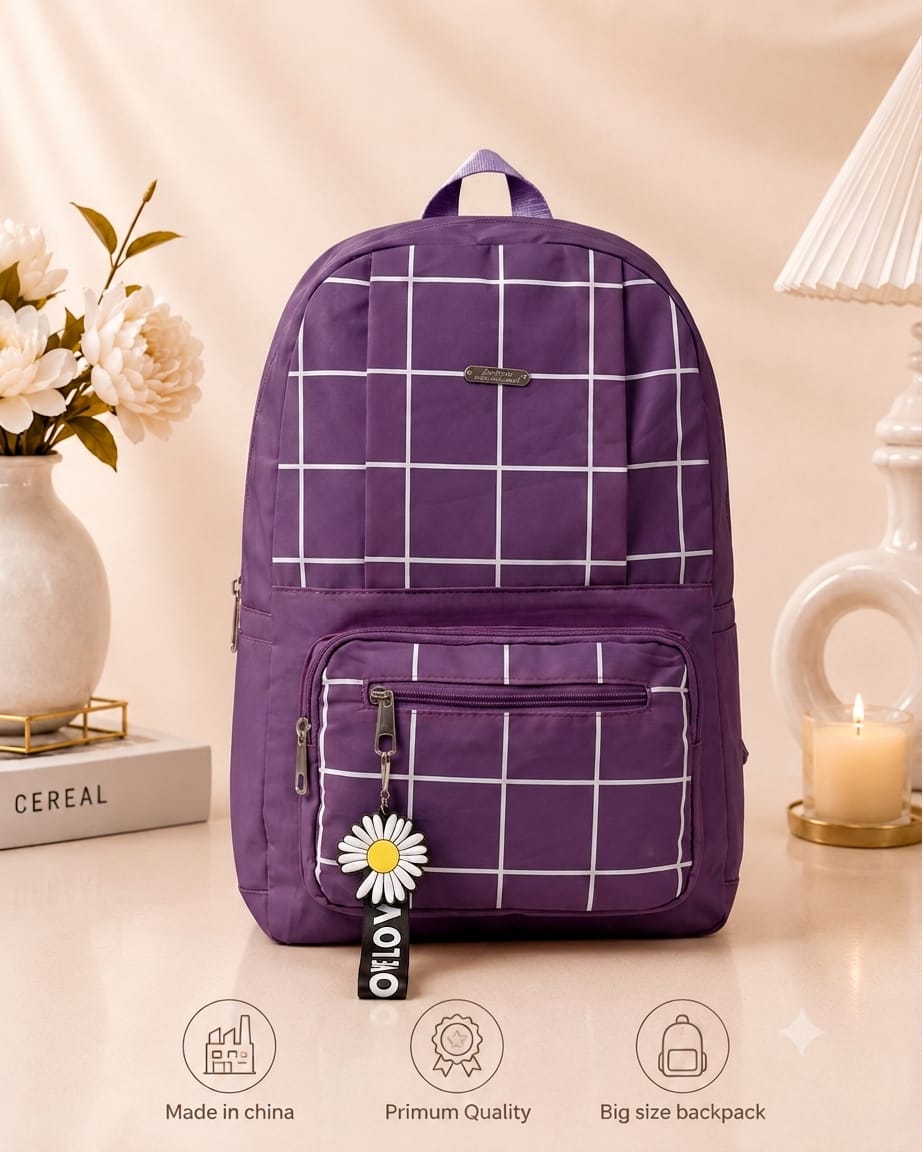 Premium Grid Design Backpack