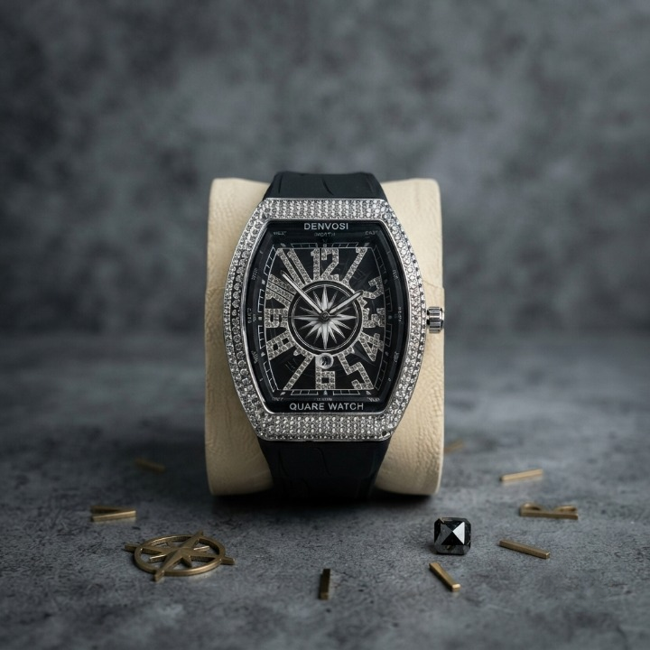 Denvosi Luxury Diamond Studded Strap Men’s Watch