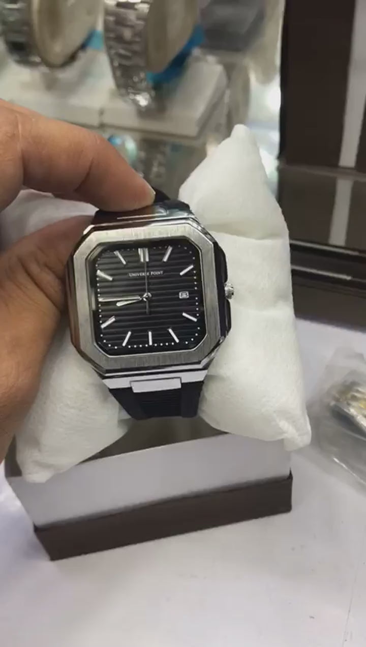 Universal Point UP 1988 – Square Dial Leather Strap Watch